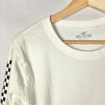 Hollister  White Tie Front Checker Sleeve Long Sleeve T-Shirt S Photo 2