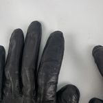 Grandoe Vintage Soft Black Vegan Leather Gloves Medium 7 Photo 2
