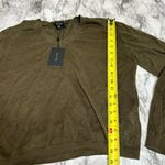 Massimo Dutti  Green 100% Linen V-Neck lightweight Sweater Size XS NWT Minimalist Photo 3