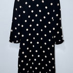 Kate Spade Black and Cream Polka Dot 3/4 Sleeve Mini Dress Ruffle Collar Size 4 Photo 0