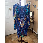 Cache Women's Dress, Blue Multi, Size 10 Photo 5