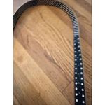 MMS Design Studio Tan Leather Weatern Rhinestone Belt Size Large Brown Photo 5