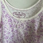 American Eagle Vintage Y2K Purple Floral Babydoll Lace Trim Tank Top XL Photo 2