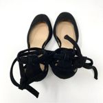 J.Crew Black Sophia Suede Anklewrap Round Toe Vibram Sole Classic Chunky Heels Photo 5