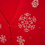 Designers original Studio Joy Christmas button down sweater. Snowflake detail XL Photo 1