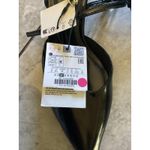 ZARA Shoes Womens Size 37 EU Black Patent Slingback Kitten Pumps Photo 2