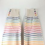 P.J. Salvage Womens Button Up Babe Banded Pants Joggers Striped Colorful XS Photo 3