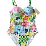 NEW Sunset Bloom Vibrant Vibes Swimwear Resort Sz L Vacation Tequila Yellow Size L Photo 0