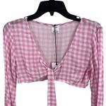 VDM the Label Swim Coverup Pink Gingham Crop Top Feminine Preppy XS New Photo 1