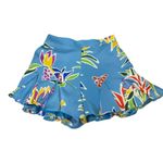 Sugar Lips NWT Floral Pleated Skort Blue Multicolor Tropical Print Size M Photo 2