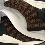 Michael Kors Skyler Logo Chocolate Stretch Knit Sock size 8.5 Photo 4