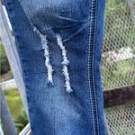 Red Rivet  Distressed Jeans Fleur de Lis Rhinestone Pockets Size 13 Photo 2