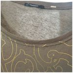 Tahari  Womens Medium Brown and Gold Top Euc Photo 2