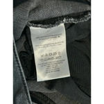 Free People  Black Denim Jeans Size 28 Frayed Hem Distressed Stretch Photo 4