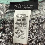 Vintage S. L Fashion Women's Top in Silver, Blue, and Black Shimmer Size Small P Silver Photo 6