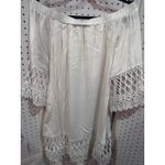 Selfie Leslie  White Off The Shoulder Lace Trim Cropped Top Size L Photo 1