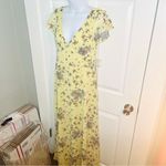 Modcloth  You're Flowing Places Maxi Dress Light Yellow Floral Critters 8 NWT Photo 6