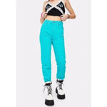 Free People X Ragged Priest jumbo Corduroy Dad Jeans TURQUOISE size 24 Photo 2