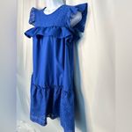 Who What Wear  Blue Eyelet Women's Dress (820) Photo 3