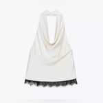 ZARA  satin effect lace halter top Photo 6