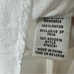 Max Studio  White V-Neck Tank Top with Red Embroidery Details, Size S Photo 6