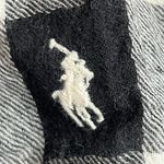 Ralph Lauren Polo  Black and White Checkered Scarf wool fringe winter unisex Photo 3