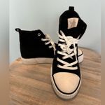 Pep Step Platform Corduroy black lace up sneakers size 8 Photo 7