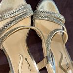 Nina  Size 8 Silver Strappy Chunk Heels Photo 11