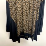 Alembika Chiu Oversized Cheetah Mock Neck Top Women XL Brown Black Photo 6