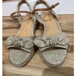 Talbots new with defects PAMELA BOW LINEN ESPADRILLE WEDGES sz 7.5 Photo 2