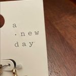 A New Day Gold Multi textured Small gold tone Hoop Earrings New 2pair Photo 1