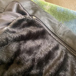 Vintage leather veteran of foreign wars bomber jacket XL Black Photo 8