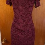 Ambiance Burgandy Lace Off the Shoulder Dress Effortless Elegance Size Small Photo 8