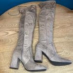 Unisa  Quesia Over The Knee Square Toe Block Heel Boots Taupe Women’s Size 9 Photo 3