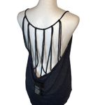 Chaser  Open Back Jersey Tank Top Size Medium Charcoal‎ New Photo 2