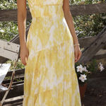 Fortunate One Strapless Maxi Dress Yellow Photo 0