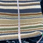 Boho Striped Woven Handbag Blue Photo 4