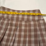 BP Plaid Brown Pleated Skirt Side zipper Photo 3