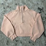 Lululemon Scuba Oversized Funnel Neck Half-Zip Peach Satin Size M/L Photo 2