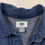 Old Navy  Dark Denim Chambray Long Sleeve Shirt Dress S Photo 2