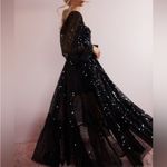 Selkie Princess Sequin Maxi Gown Glitter Bustier NYE Black Large NWT Photo 12