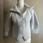 Flora fedi gray short sleeve zip front cadigan Size L Photo 2