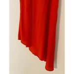 Cinq à Sept Cinq a Sept Dylan Asymmetric Satintwill Tank Top Tomato Blood Orange Red EUC M Photo 2