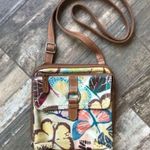 Fossil adjustable multi pocket iPad crossbody purse bag Photo 9