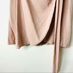 Lulus Cut-Out Crepe Wrap Dress NEW in Blush Pink size S Photo 3