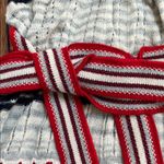 Forever 21 | Striped Sleeveless Knit Top with Belt Navy Red Cream Medium Photo 3