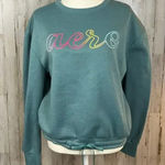 Aeropostale  Sport Women's XL Teal Pullover‎ Crewneck Tie Front Sweatshirt Photo 0