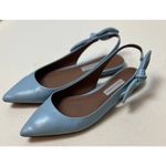 Tabitha Simmons Blue Slingback Bow Flats Sz. 36 (US 5.5) Photo 1