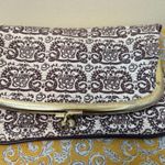 Vintage Gold Over Clutch Bag Vinyl White Photo 0