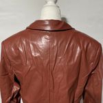 Area Stars New Faux Leather Double Breasted Cropped Jacket Brown Size Large Photo 10